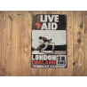 Wall sign LIVE AID 'July 13, 1985' Vintage Retro - Mancave - Wall Decoration - Advertising Sign - Metal sign