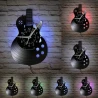 LP klok Gitaar Gibson Les Paul / vinyl wandklok met LED verlichting