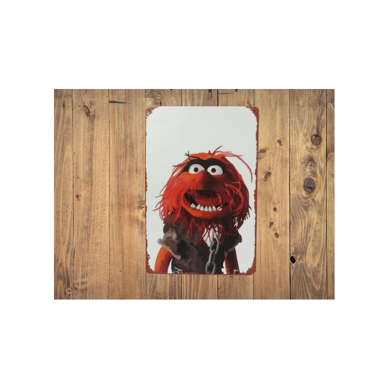 Wandschild Metallwandschild ANIMAL - "Muppets" - Mancave - Wanddekoration -