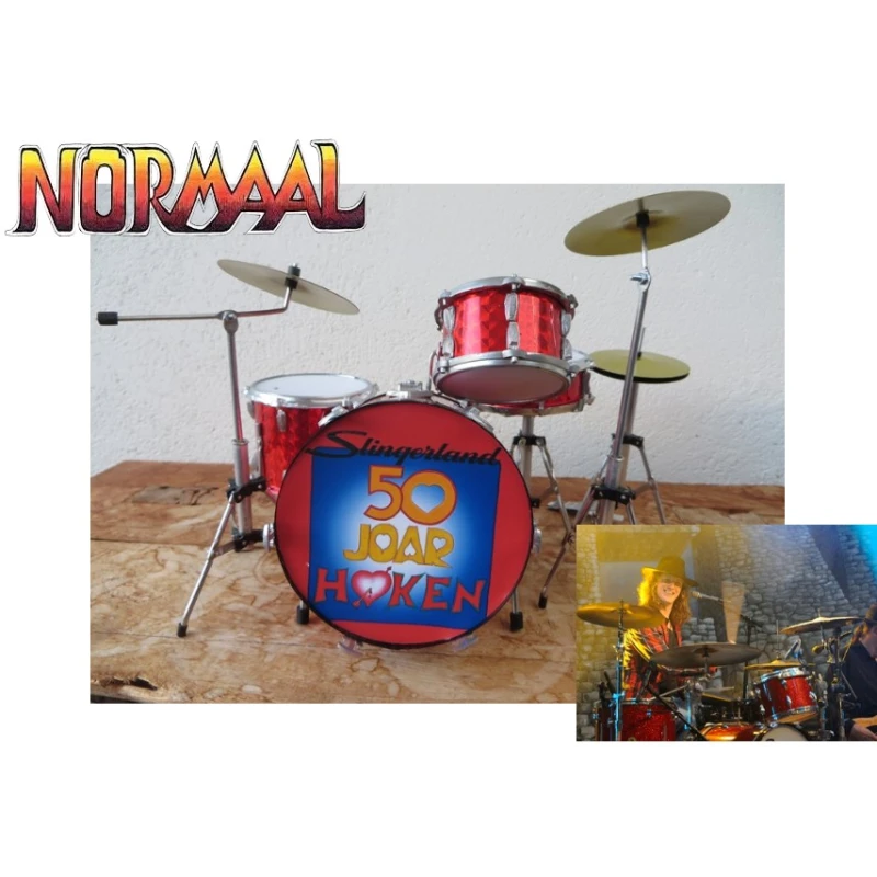 XKLUSIVES Schlagzeug Slingerland RED Glitter Normaal 50 joar - Sehr detailliertes Modell -LUXUS-Modell -