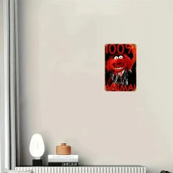 Wandbord Metalen Wandbord "ANIMAL 'Let's Rock' - Muppets" - Mancave - Wand Decoratie - Metalen bord