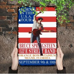Wandbord Bruce Springsteen "The Boss"  - Vintage Retro - Mancave - Wand Decoratie - Reclame Bord - Metalen bord