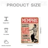 Wandschild  ELVIS PRESLEY "Memphis 1956"- Vintage Retro - Mancave - Wanddekoration - Werbeschild - Metallschild