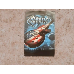 Wandbord STYX "World Tour" - Vintage Retro - Mancave - Wand Decoratie - Reclame Bord - Metalen bord