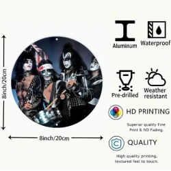 Metalen wandbord KISS 'army' classic (rond)