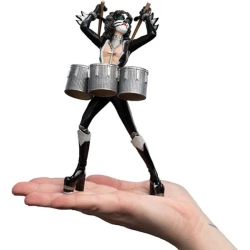 Rock-Actionfiguren KISS (Gene, Paul, Ace und Peter) + Instrumente