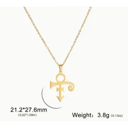 Ketting met PRINCE (symbool van de liefde) hanger aan ketting (Goudkleur)