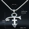Halskette mit PRINCE-Anhänger (Symbol der Liebe) an Kette (Silber)
