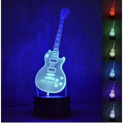 ROCK LED gitaar Gibson Les Paul 3D lamp (7 kleuren instelbaar) one-touch