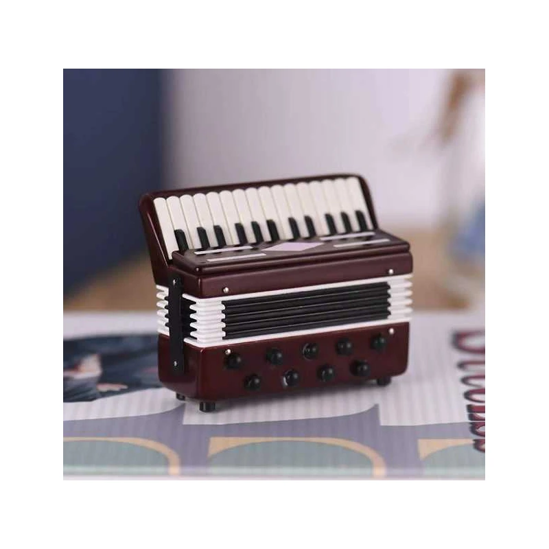 Miniatuur Accordeon Classic RED met 9 bass knoppen