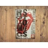 Wandbord  The ROLLING STONES  'On Fire Zurich 2014'- Vintage Retro - Mancave - Wand Decoratie - Reclame Bord - Metalen bord