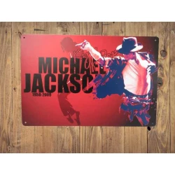 Wandbord  MICHAEL JACKSON "Remember 1958 -2009" - Vintage Retro - Mancave - Wand Decoratie - Reclame Bord - Metalen bord