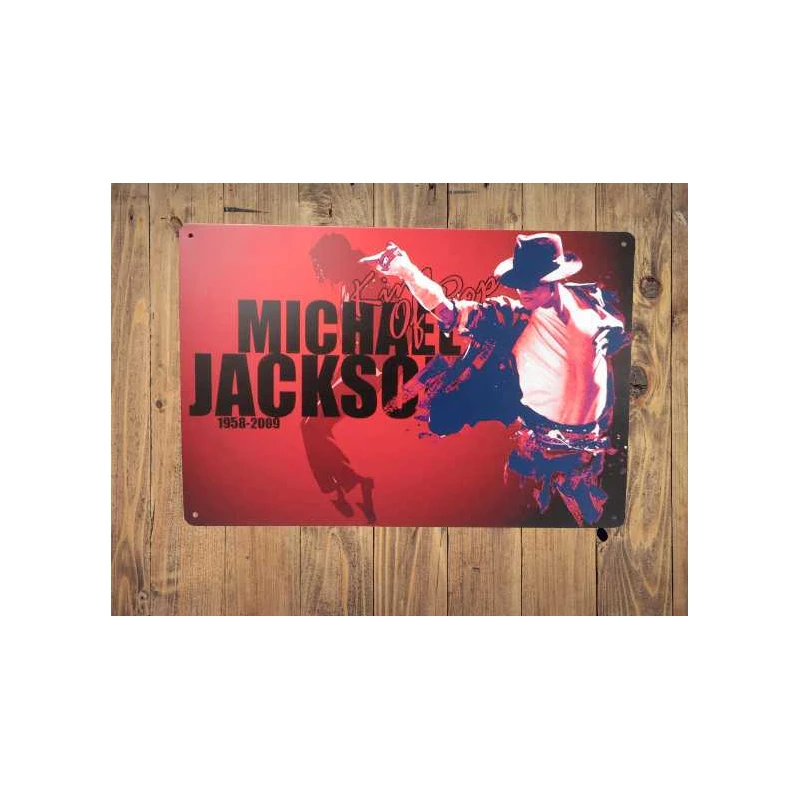 Wandbord  MICHAEL JACKSON "Remember 1958 -2009" - Vintage Retro - Mancave - Wand Decoratie - Reclame Bord - Metalen bord