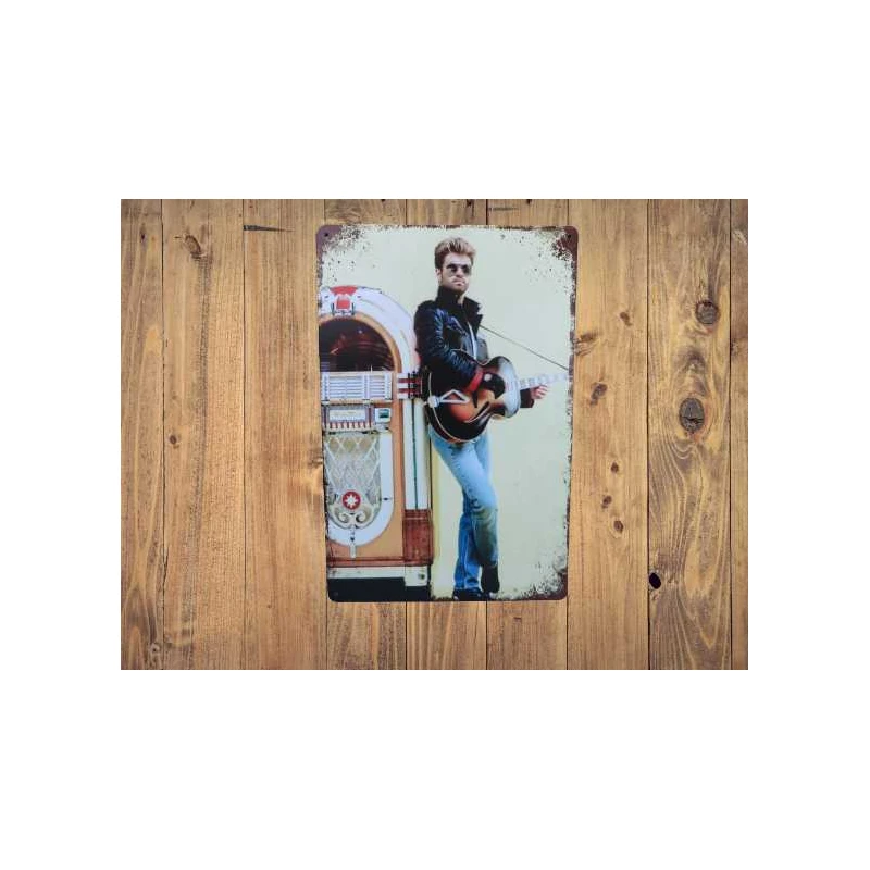 Wandbord GEORGE MICHAEL - Vintage Retro - Mancave - Wand Decoratie - Reclame Bord - Metalen bord