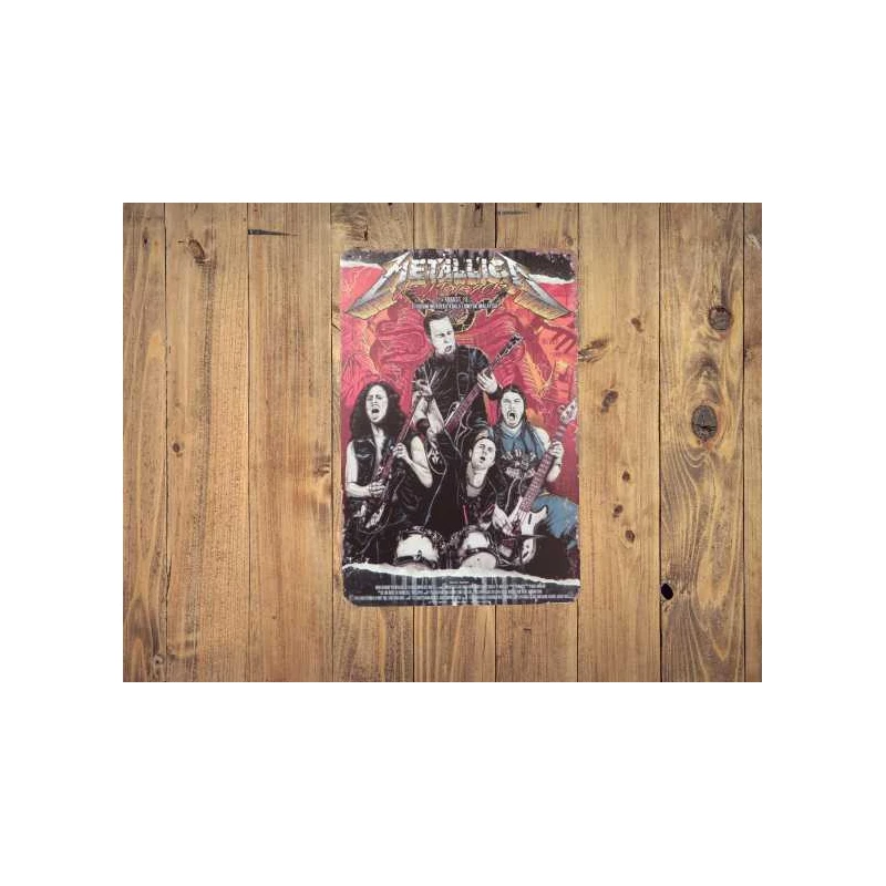 Wandbord  METALLICA 'USA Tour 2013' - Vintage Retro - Mancave - Wand Decoratie - Reclame Bord - Metalen bord