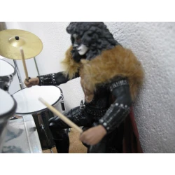 Figurine rock Eric Carr - KISS - avec batterie UNIQUE (le renard) McFarlane RARE !