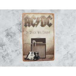 Wandbord ACDC "In rock we...