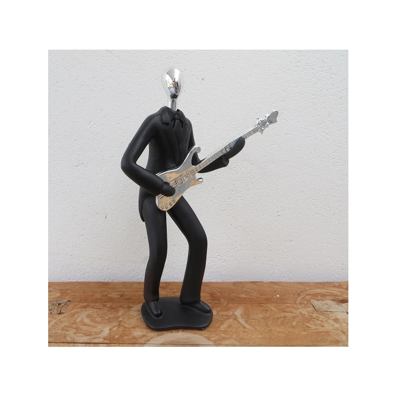 Figurine originale décoration sculpture abstraite 'GUITARISTE' HOME DECO ART