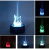 Guitare ROCK LED Fender Stratocaster Lampe 3D (7 couleurs réglables) one-touch.