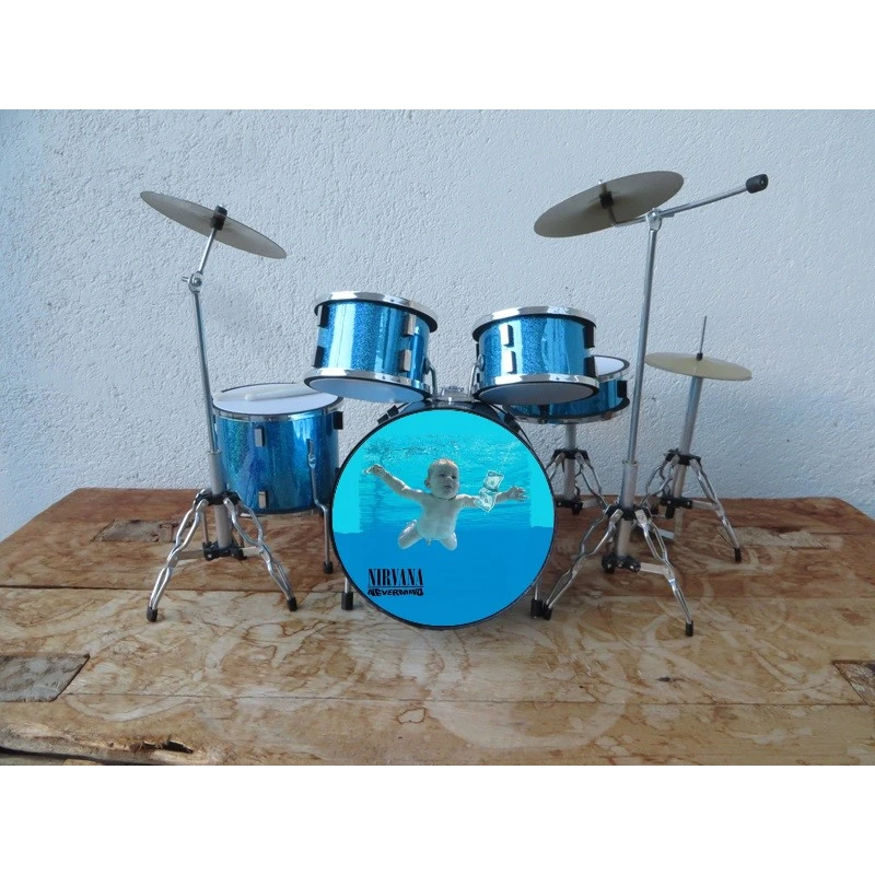 Drum kit from Nirvana NEW logo - standard model blue