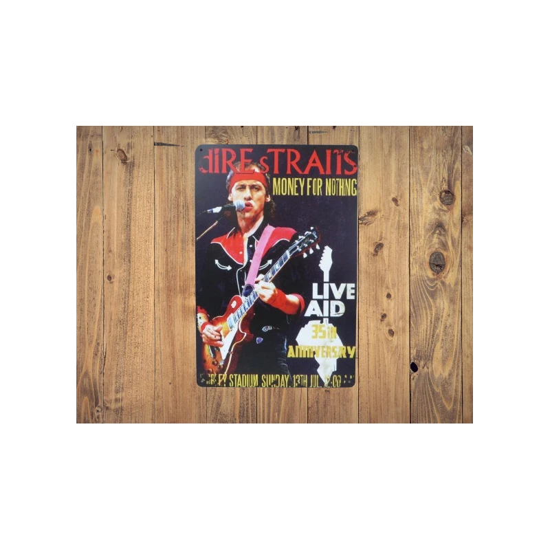 Wandschild DIRE STRAITS money for nothing Vintage Retro - Mancave - Wanddekoration - Werbeschild - Metallschild