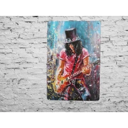 Wandbord  SLASH 'Paint Art Artist'  - Vintage Retro - Mancave - Wand Decoratie - Reclame Bord - Metalen bord