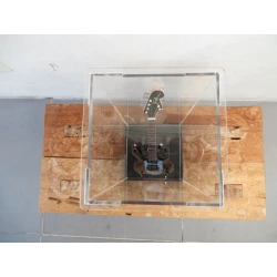 Plexiglass bell jar / display case for miniature guitar, among others