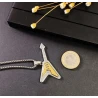 Collier avec pendentif guitare (Epiphone Flying-V)) argenté