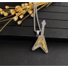 Necklace with guitar (Epiphone Flying-V)) pendant silver-colored