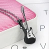 Collier avec pendentif guitare (Fender Stratocaster) Noire