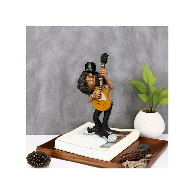 Original Rock band ART Statue figurine GUITARIST SLASH (Guns & Roses) GNR