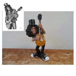 Original Rock band ART Statue figurine GUITARIST SLASH (Guns & Roses) GNR