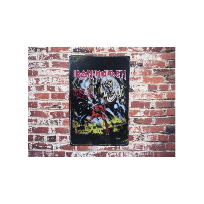 Wandschild IRON MAIDEN - Vintage Retro - Mancave - Wanddekoration - Werbeschild -