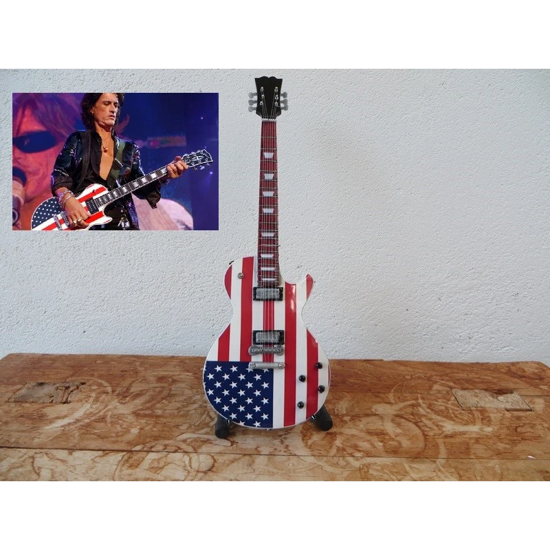 Miniatuur gitaar Gibson Miniature Guitar Joe Perry Aerosmith American Flag